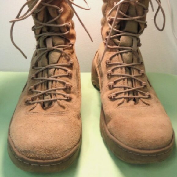 MEN'S sz9W TAN USA MADE REEBOK FUSION MAX CM8994 MILITARY TACTICAL BOOTS LD 6531 - Picture 1 of 11